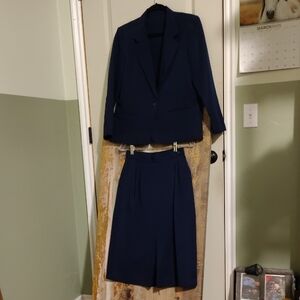Navy Blue Women's Suit Set